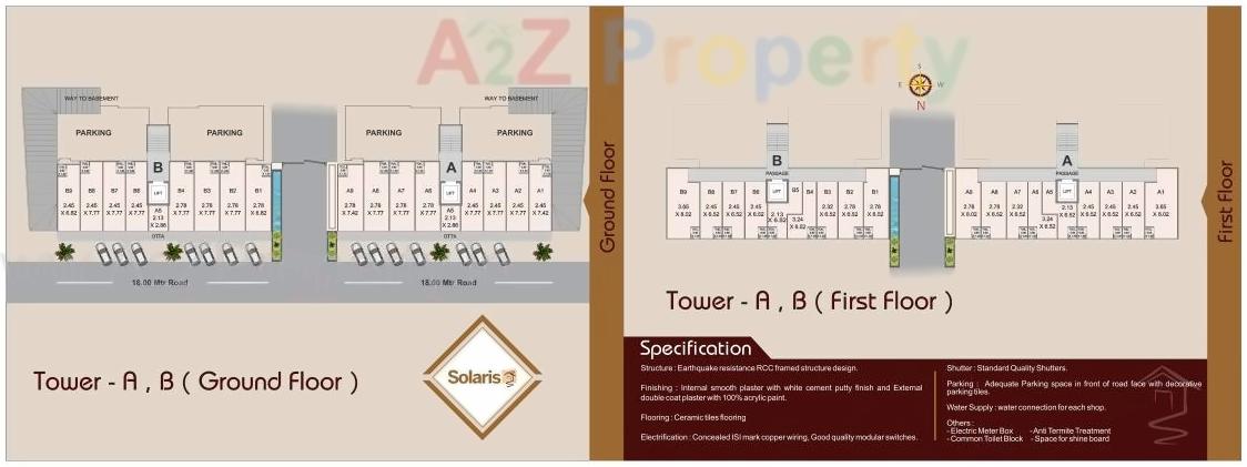 Layout of real estate project Solaris located at Bhayli, Vadodara, Gujarat