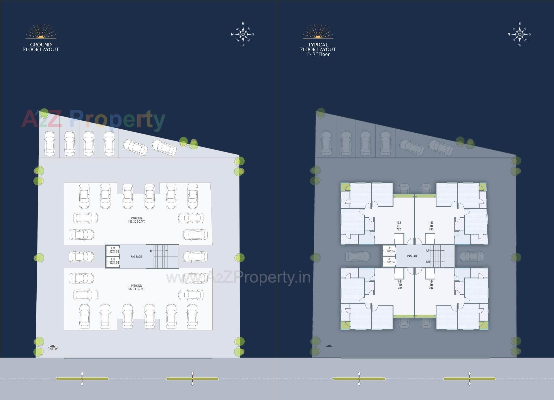 Layout of real estate project Somnath Heritage located at Sama, Vadodara, Gujarat