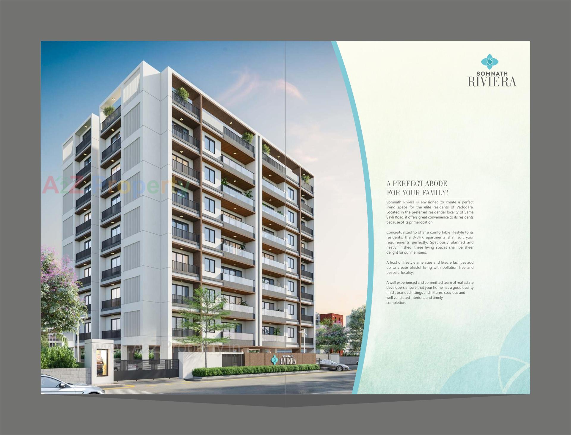 3D Elevation of real estate project Somnath Riviera located at Sama, Vadodara, Gujarat