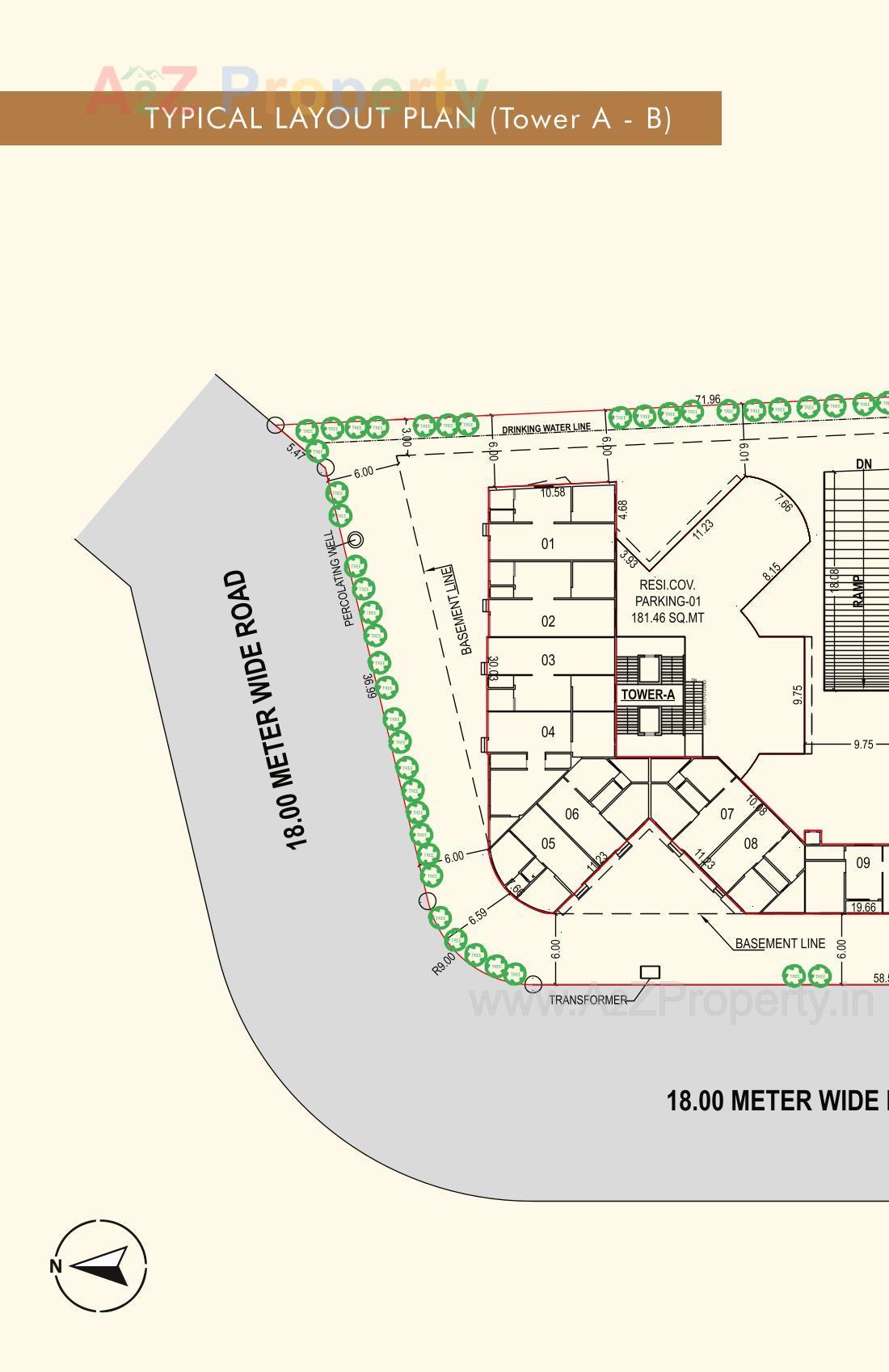 Layout of real estate project Sonal Evoq located at Chhani, Vadodara, Gujarat