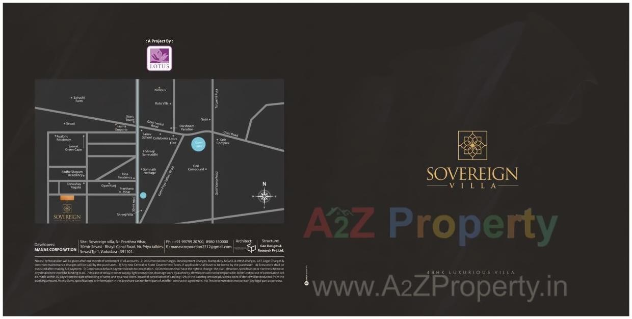  of real estate project Soverign Villa located at Sevasi, Vadodara, Gujarat