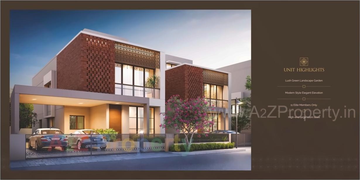 3D Elevation of real estate project Soverign Villa located at Sevasi, Vadodara, Gujarat