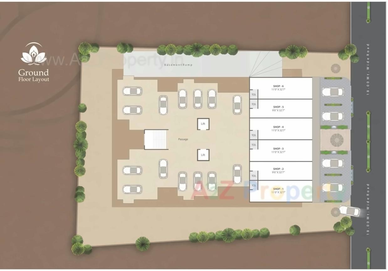Layout of real estate project Sparsh Residency located at Bhayli, Vadodara, Gujarat