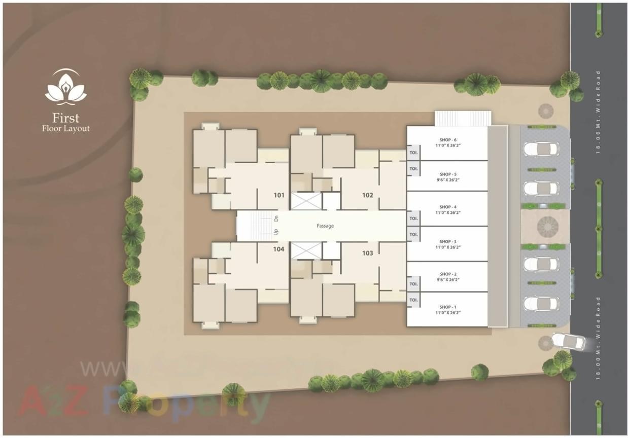 Layout of real estate project Sparsh Residency located at Bhayli, Vadodara, Gujarat