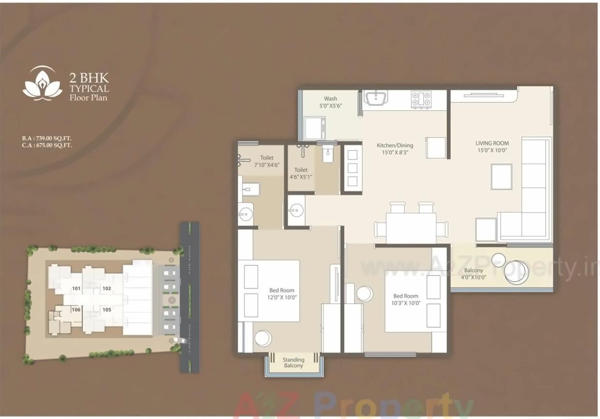 Layout of real estate project Sparsh Residency located at Bhayli, Vadodara, Gujarat
