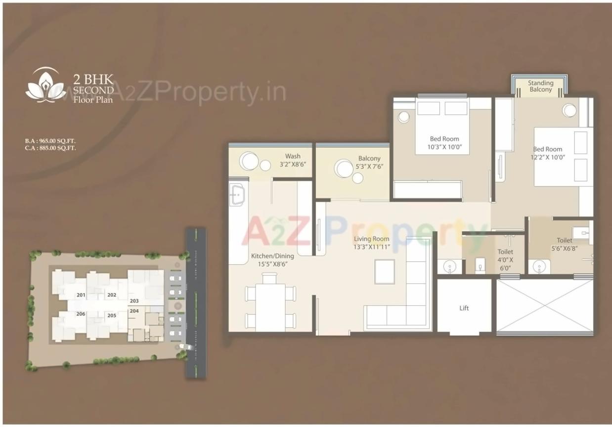 Layout of real estate project Sparsh Residency located at Bhayli, Vadodara, Gujarat