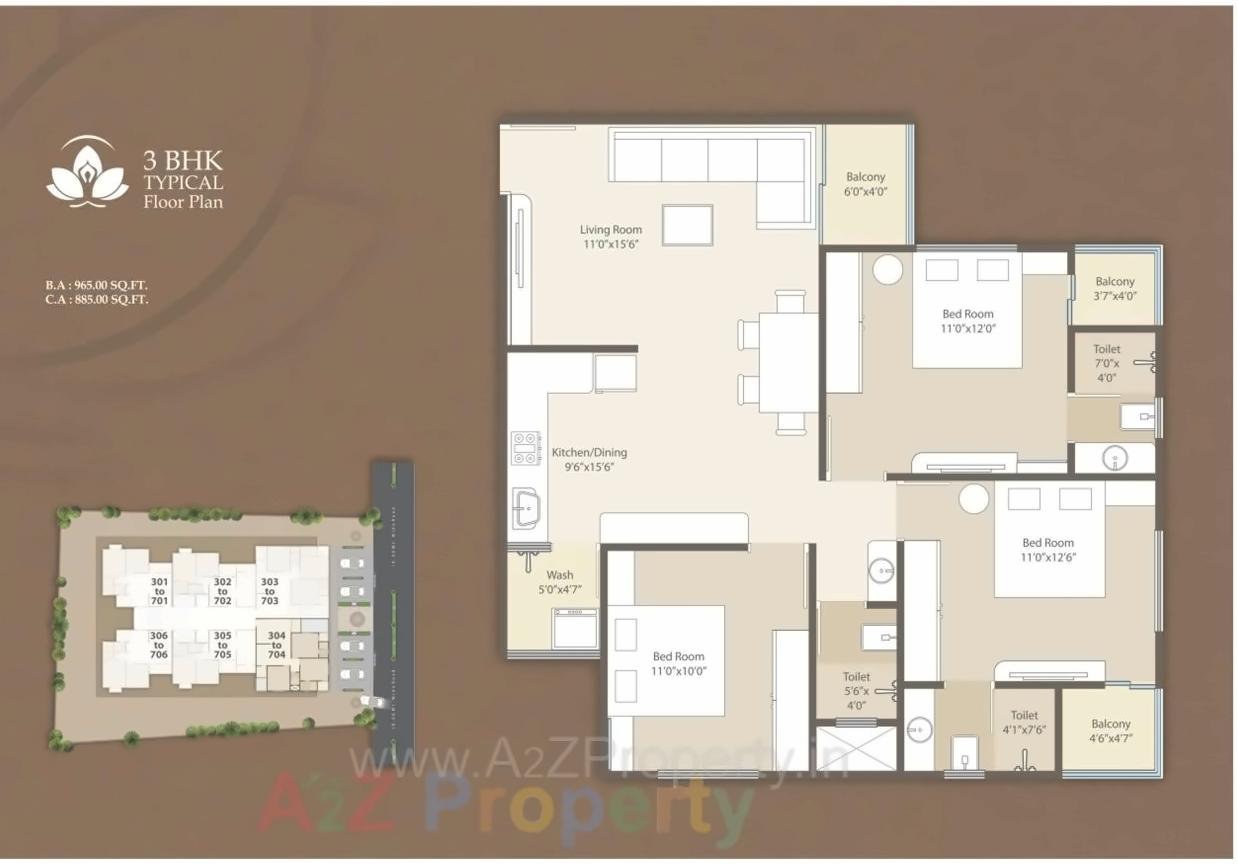 Layout of real estate project Sparsh Residency located at Bhayli, Vadodara, Gujarat