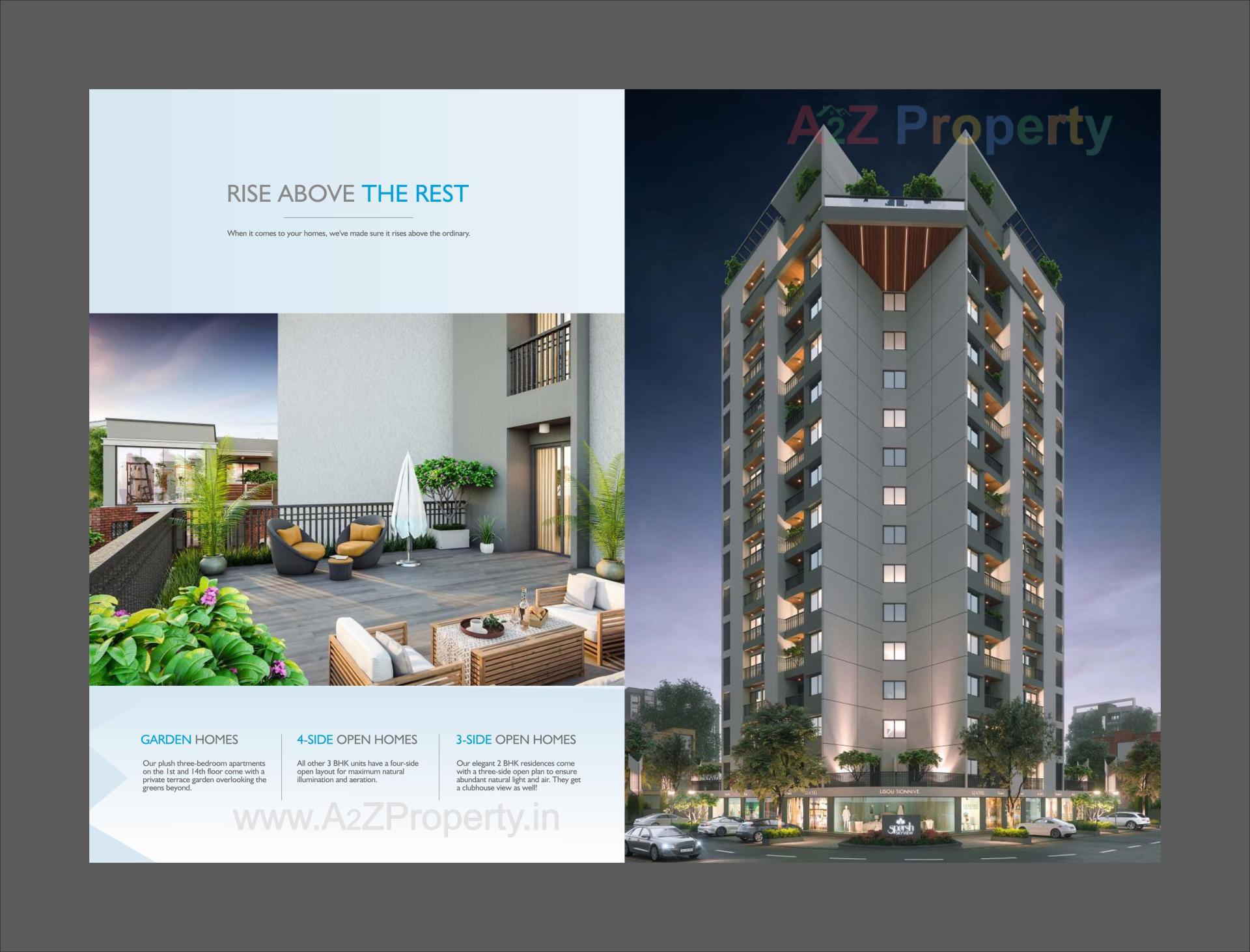 3D Elevation of real estate project Sparsh Skyview located at Bhayli, Vadodara, Gujarat