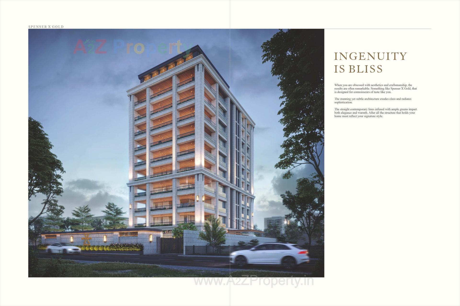 3D Elevation of real estate project Spenser X Gold located at Ankodiya, Vadodara, Gujarat