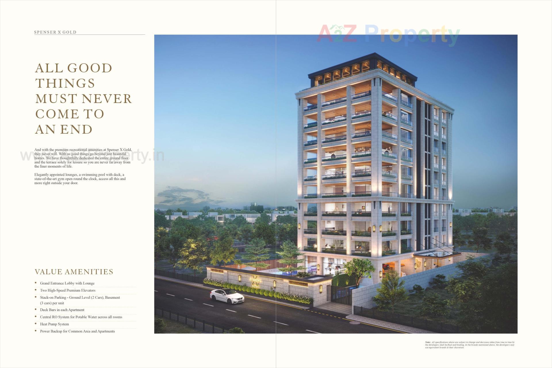 3D Elevation of real estate project Spenser X Gold located at Ankodiya, Vadodara, Gujarat