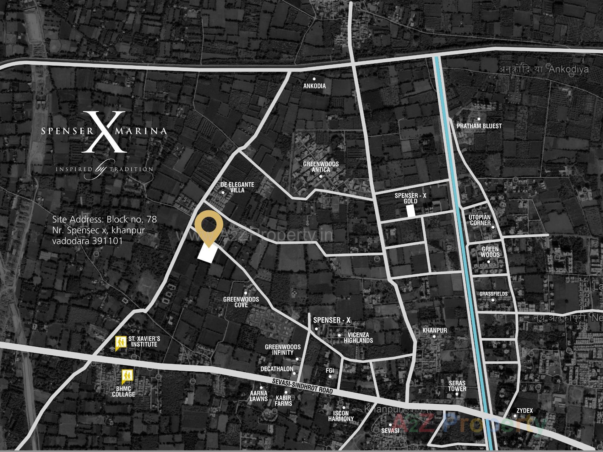  of real estate project Spenser X Marina located at Khanpur, Vadodara, Gujarat