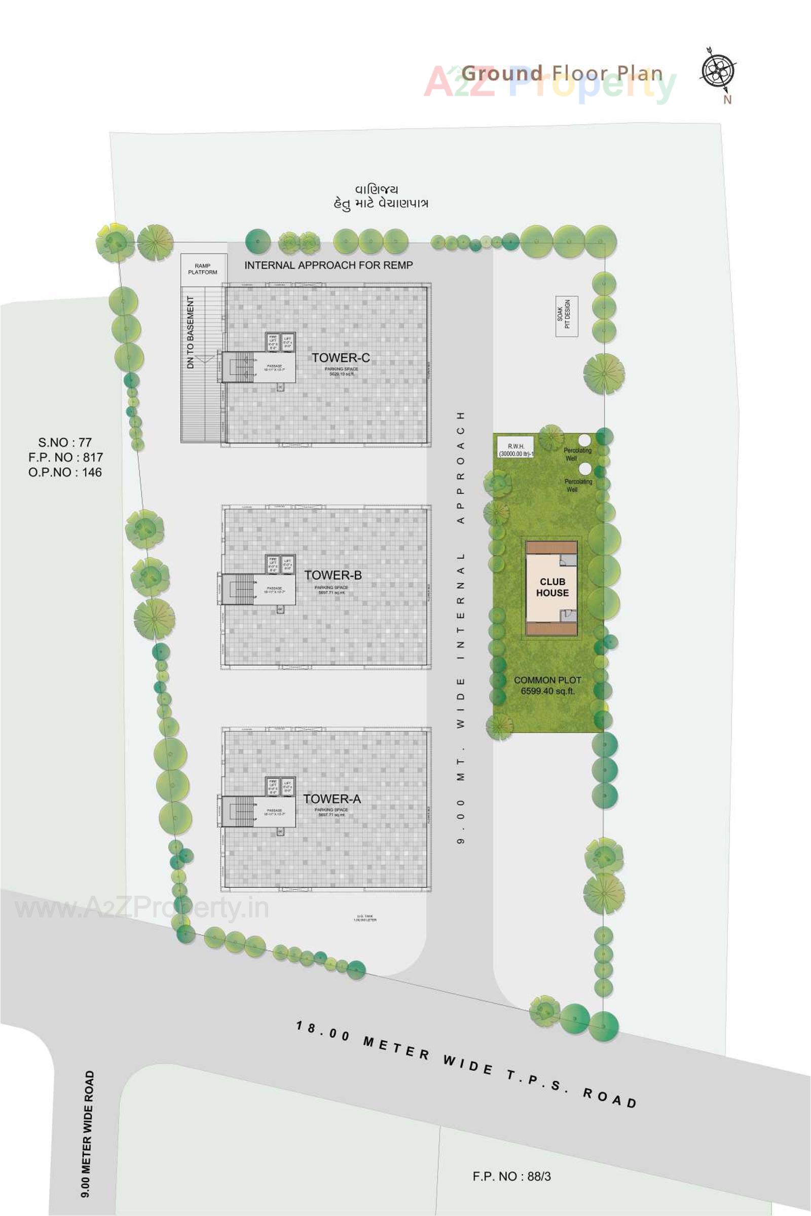 Layout of real estate project Spenser X Marina located at Khanpur, Vadodara, Gujarat