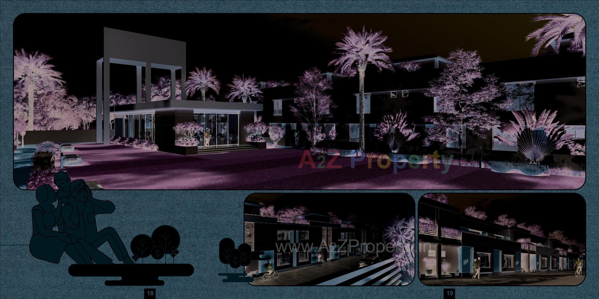 3D Elevation of real estate project Spring Blossom located at Karjan, Vadodara, Gujarat