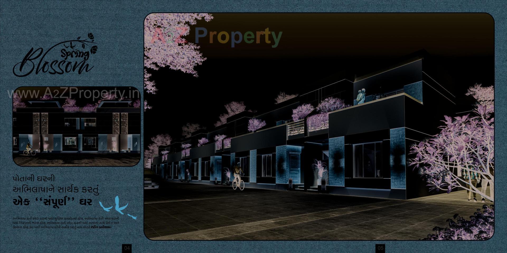 3D Elevation of real estate project Spring Blossom located at Karjan, Vadodara, Gujarat