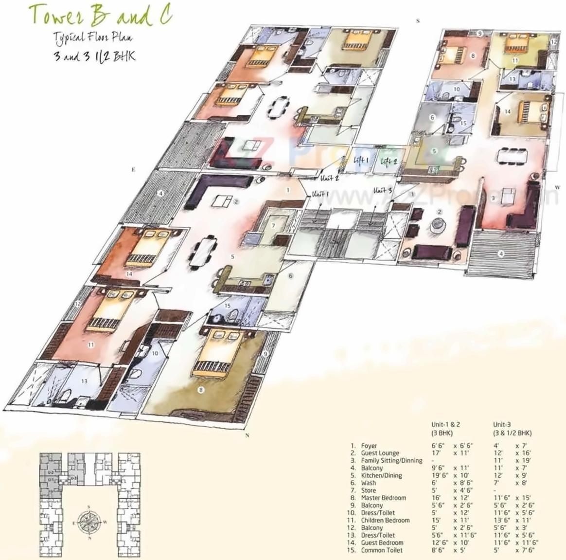 Layout of real estate project Spring Retreat located at Bhayli, Vadodara, Gujarat