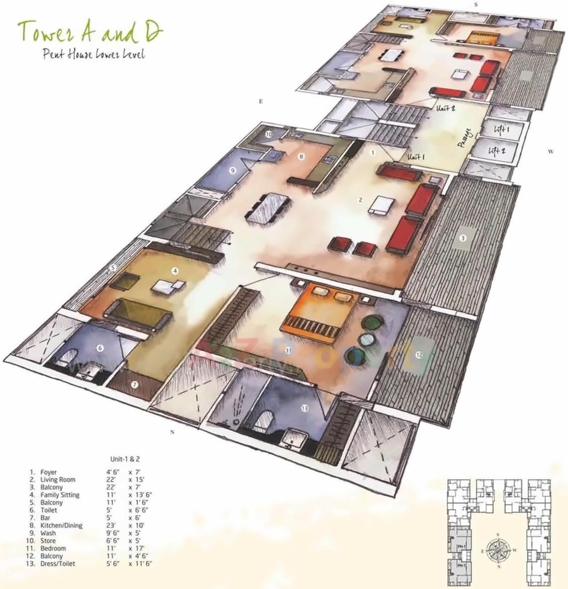 Layout of real estate project Spring Retreat located at Bhayli, Vadodara, Gujarat