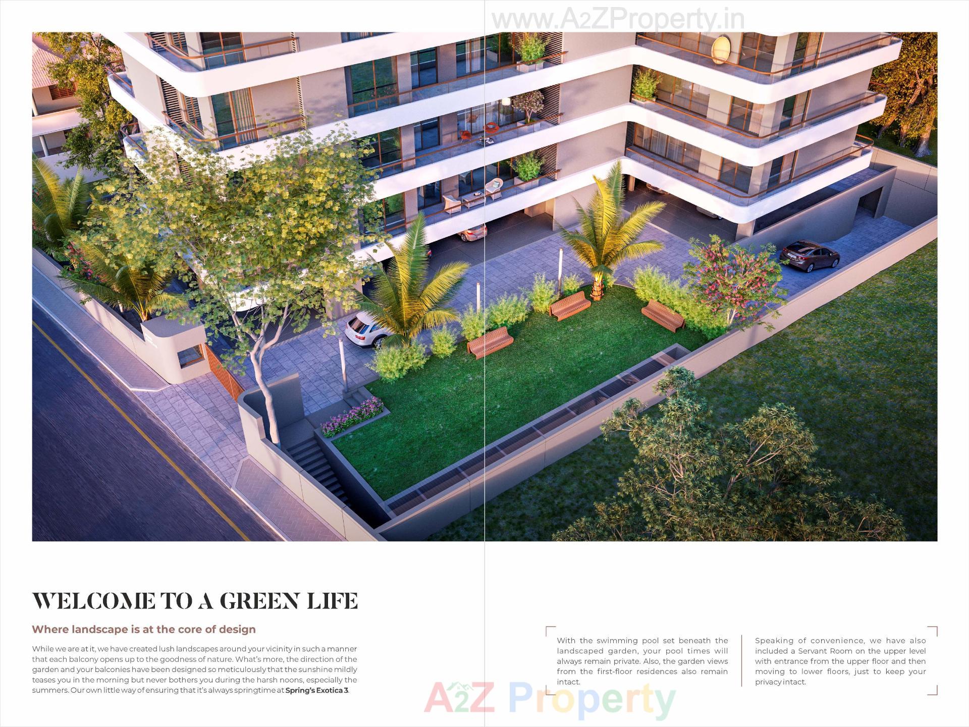 3D Elevation of real estate project Spring's Exotica located at Bhayli, Vadodara, Gujarat