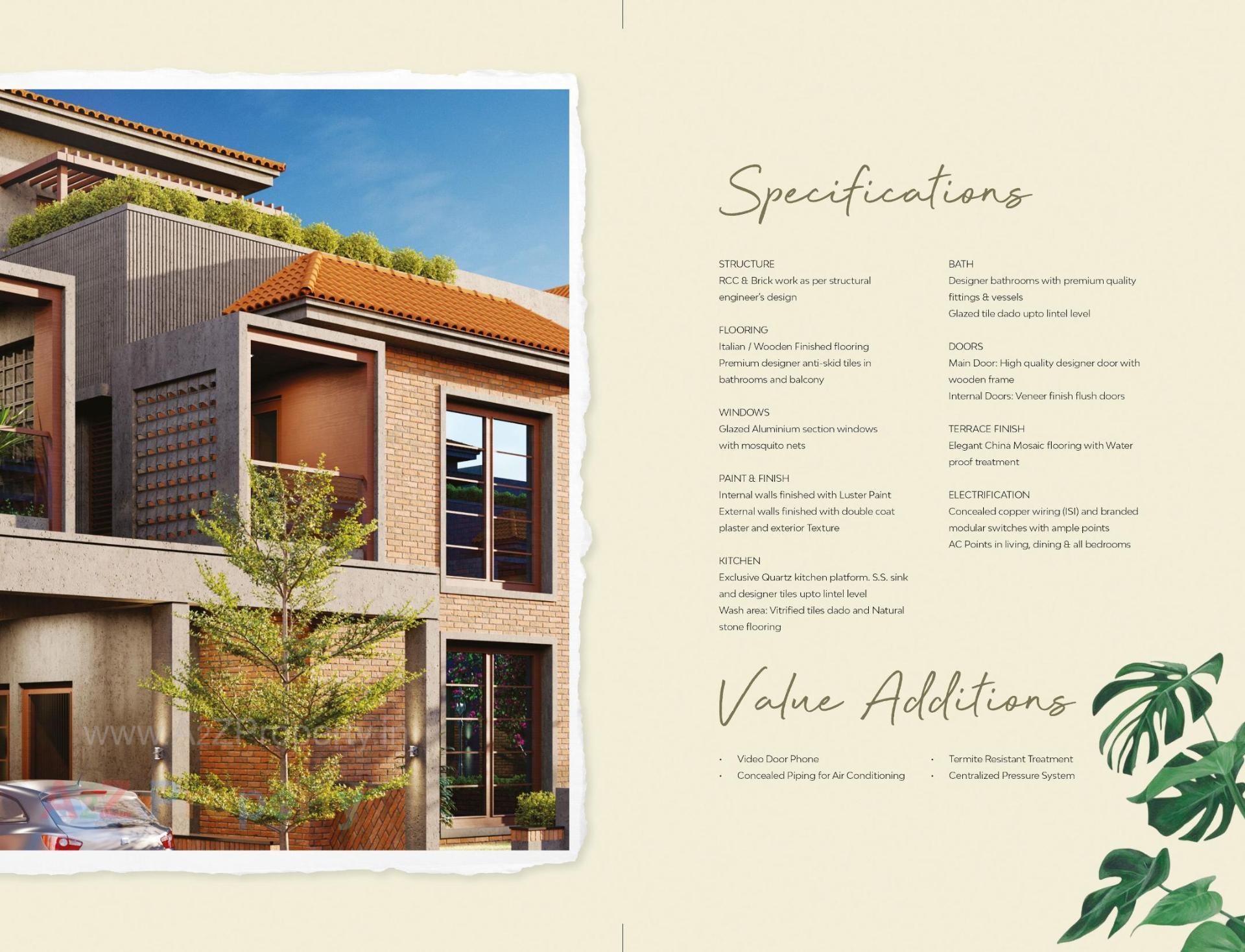 3D Elevation of real estate project Springs County located at Bhayli, Vadodara, Gujarat