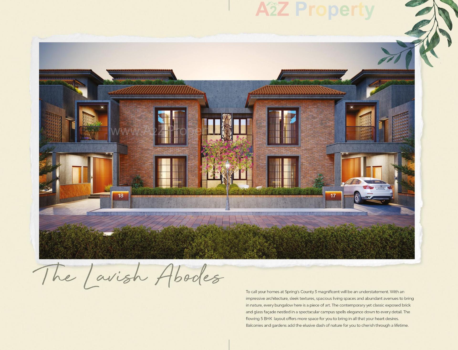 3D Elevation of real estate project Springs County located at Bhayli, Vadodara, Gujarat