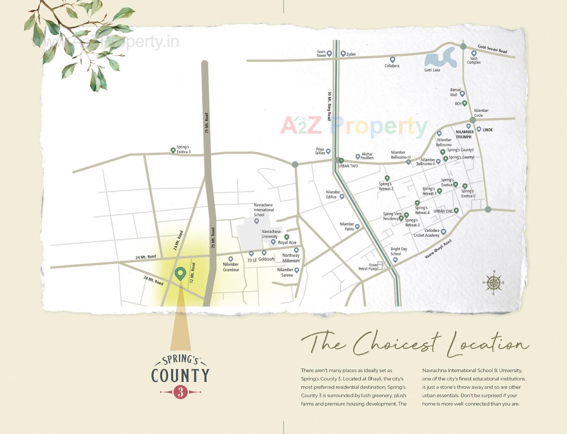  of real estate project Springs County located at Bhayli, Vadodara, Gujarat