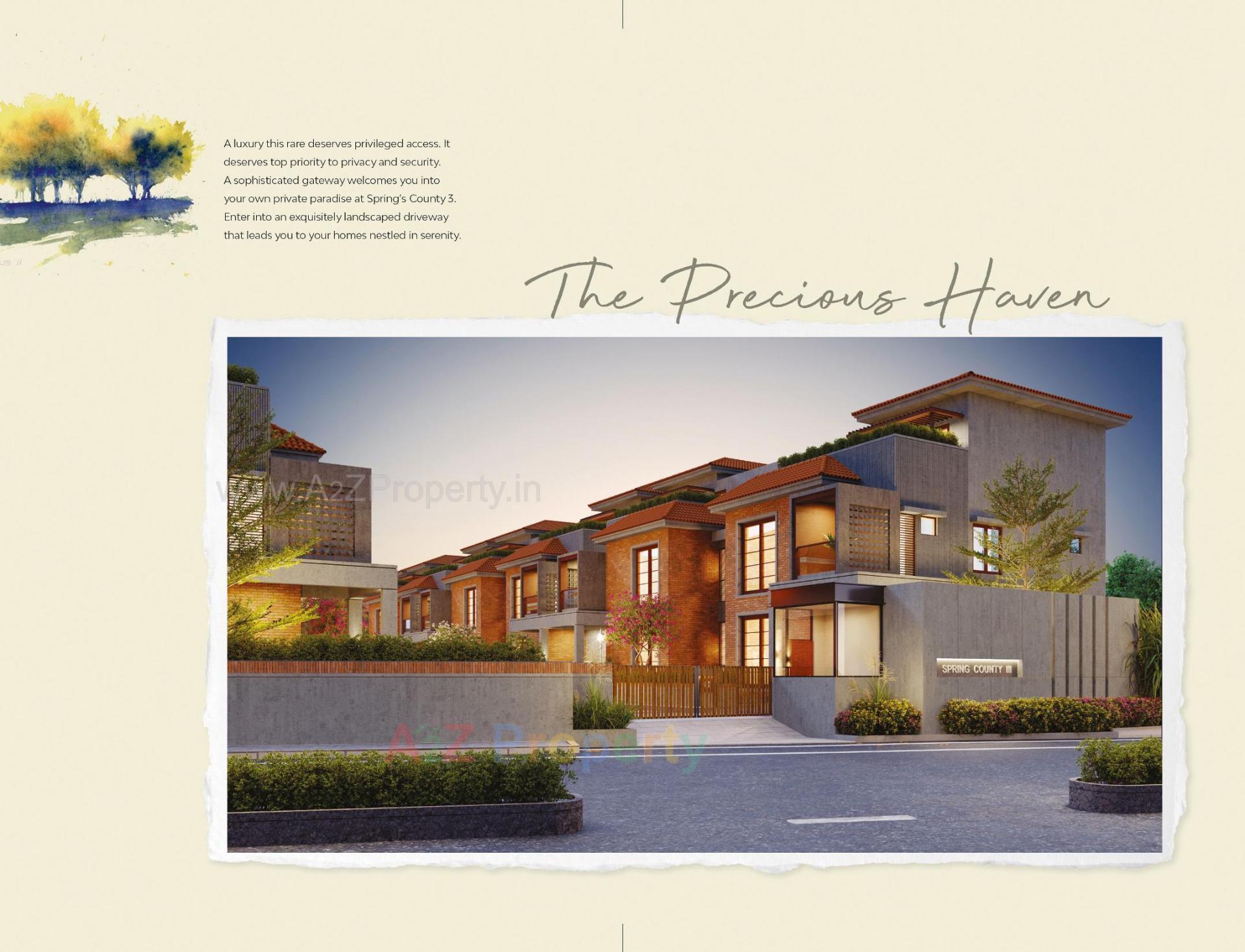 3D Elevation of real estate project Springs County located at Bhayli, Vadodara, Gujarat