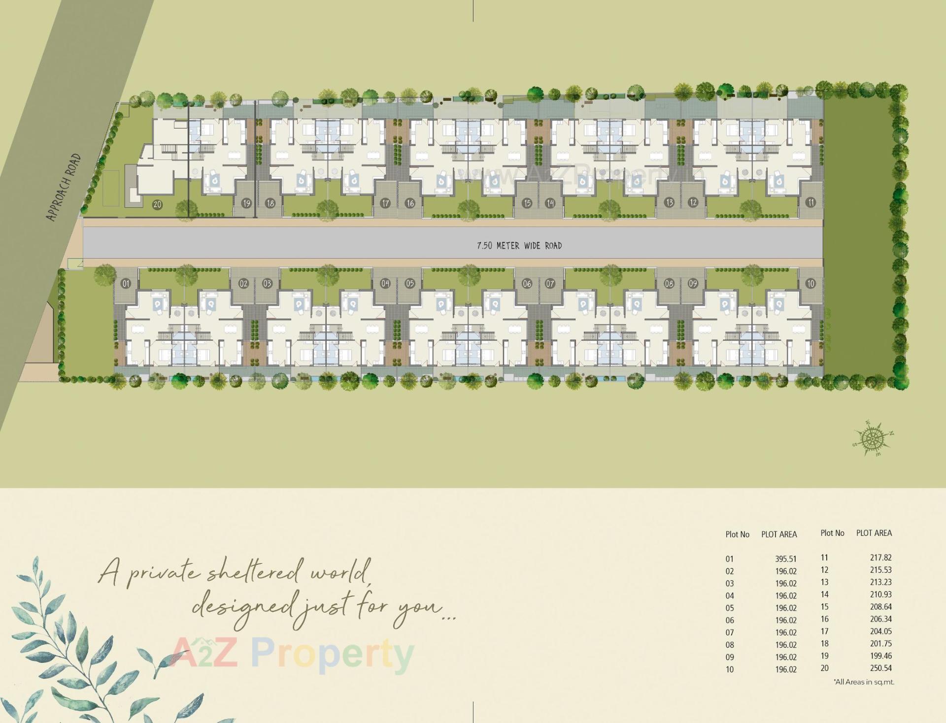 Layout of real estate project Springs County located at Bhayli, Vadodara, Gujarat