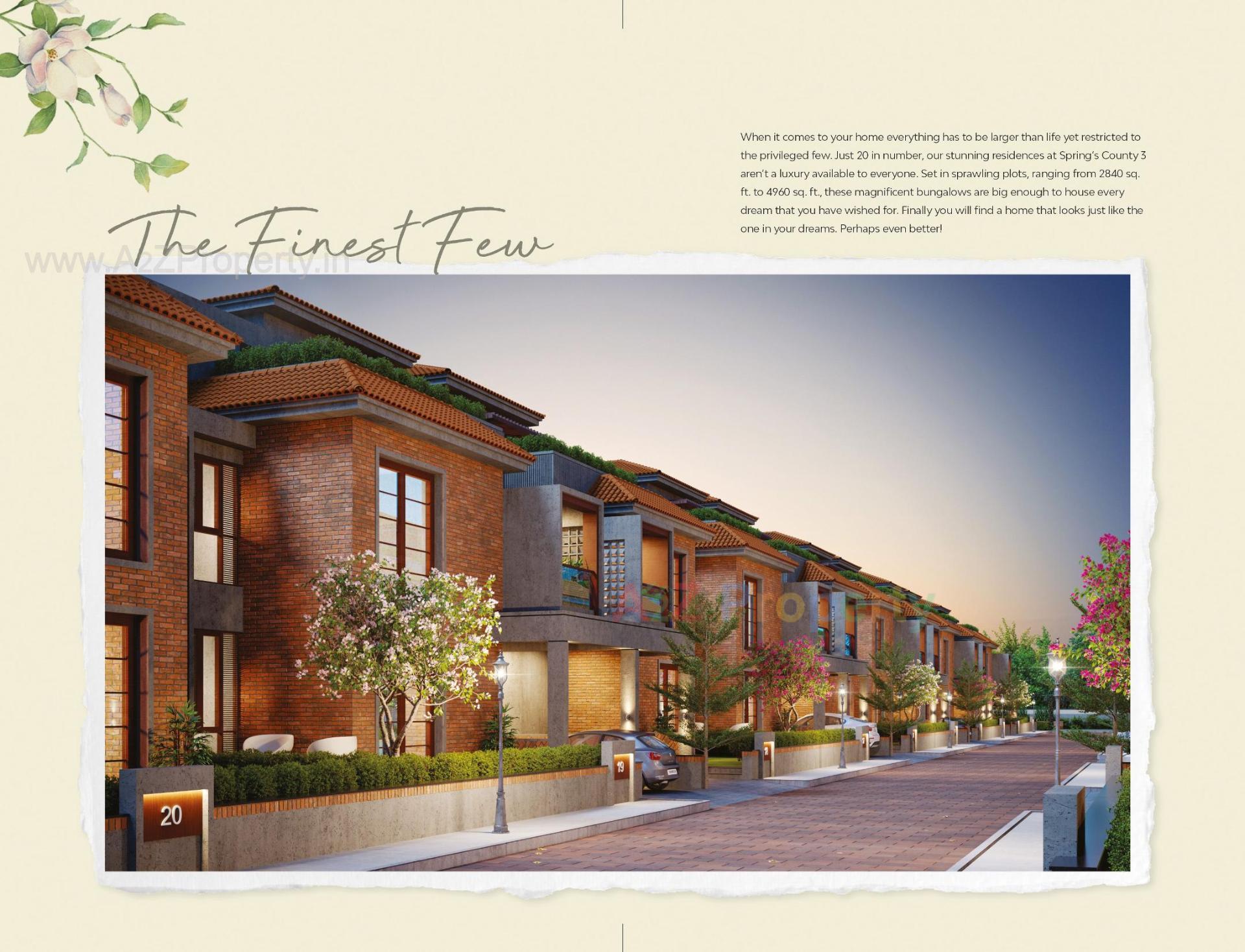 3D Elevation of real estate project Springs County located at Bhayli, Vadodara, Gujarat