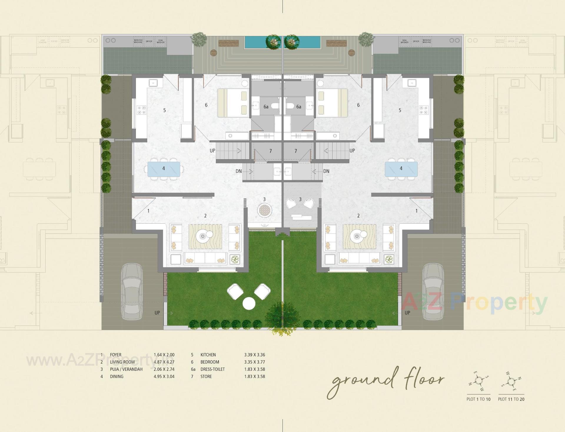 Layout of real estate project Springs County located at Bhayli, Vadodara, Gujarat