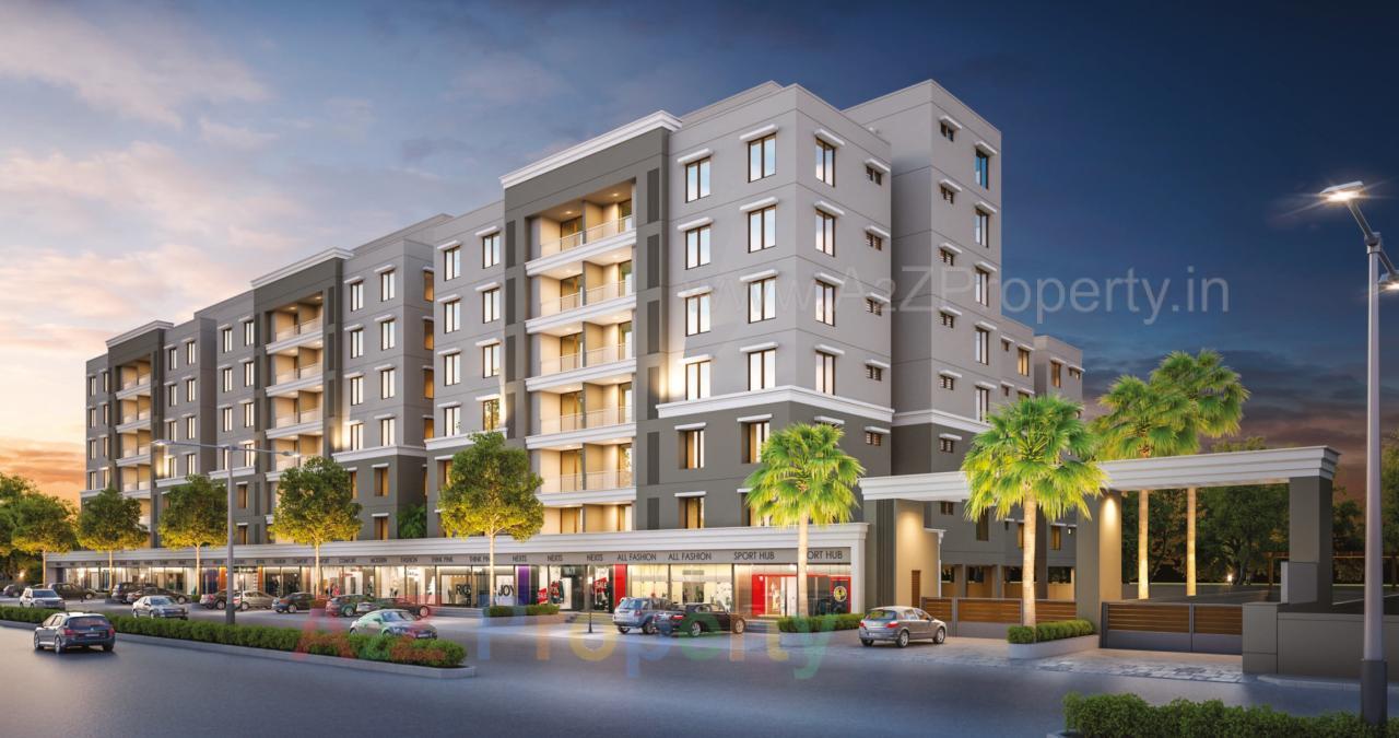 3D Elevation of real estate project Star City Ii located at Tandalja, Vadodara, Gujarat