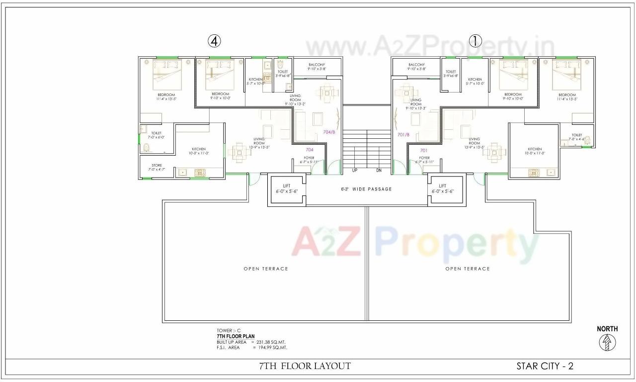Layout of real estate project Star City Ii located at Tandalja, Vadodara, Gujarat