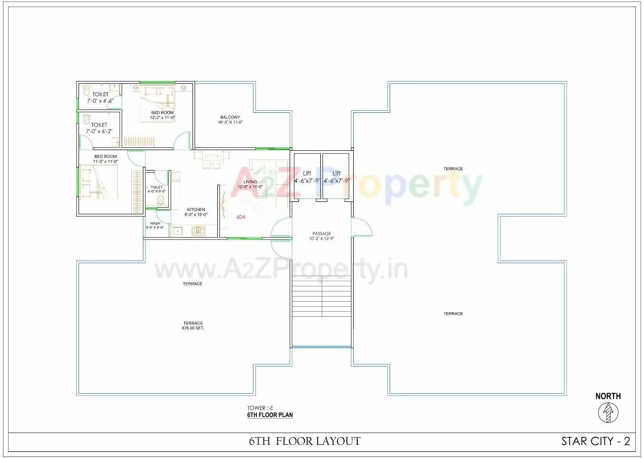 Layout of real estate project Star City Ii located at Tandalja, Vadodara, Gujarat