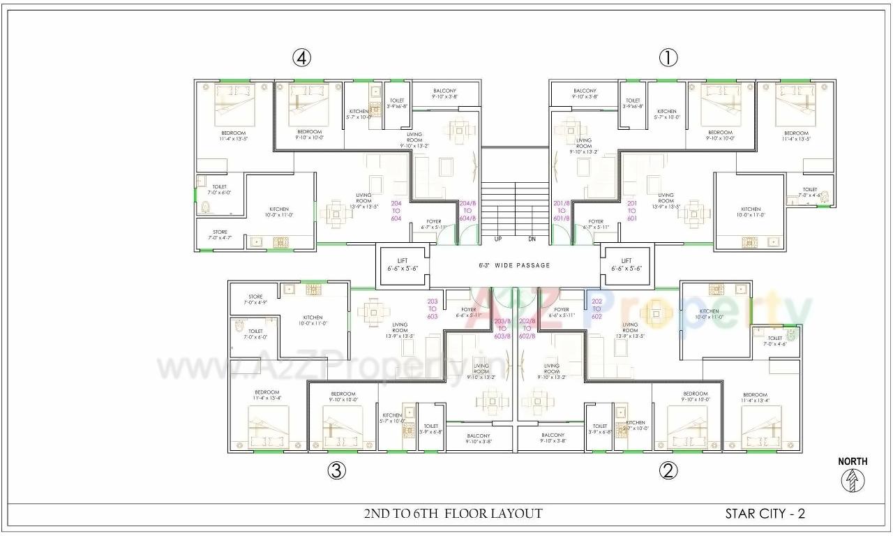 Layout of real estate project Star City Ii located at Tandalja, Vadodara, Gujarat