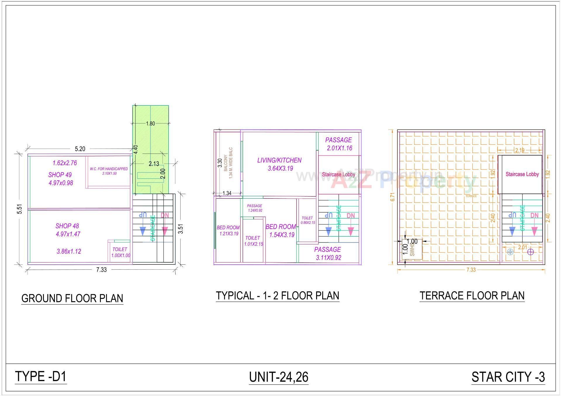 Layout of real estate project Star City located at Tandalja, Vadodara, Gujarat