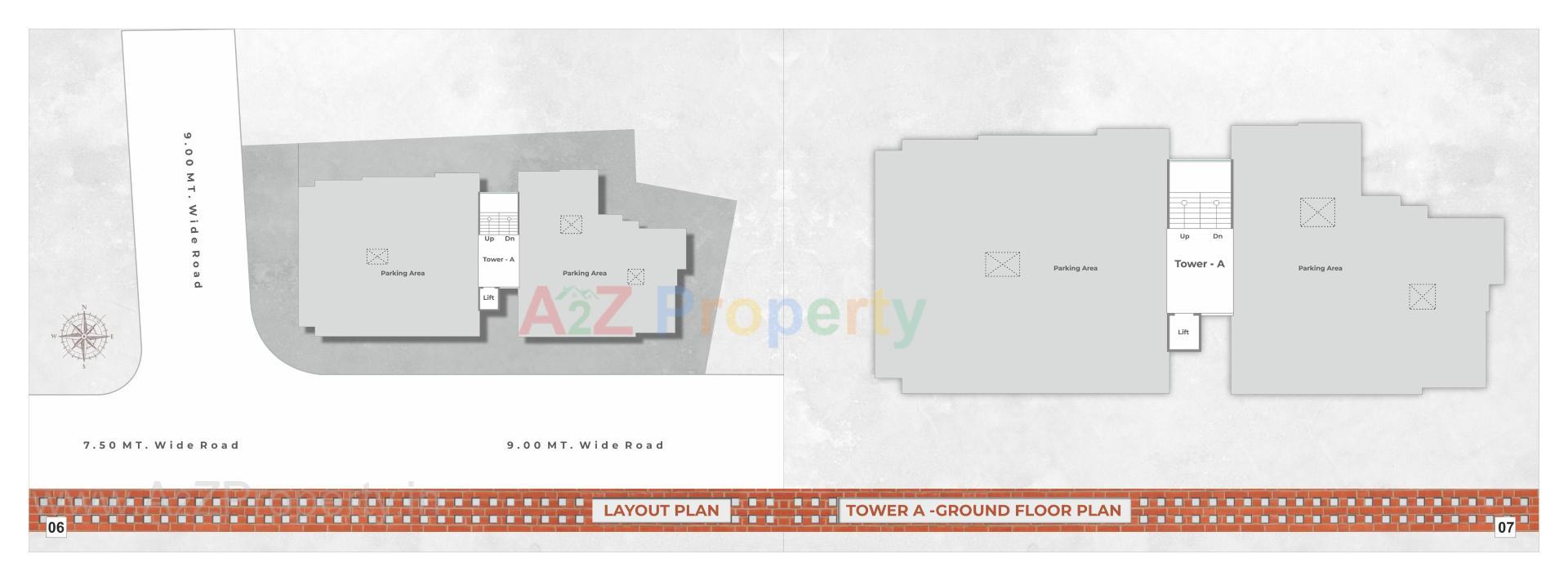 Layout of real estate project Suhrad Residency located at Sayajipura, Vadodara, Gujarat