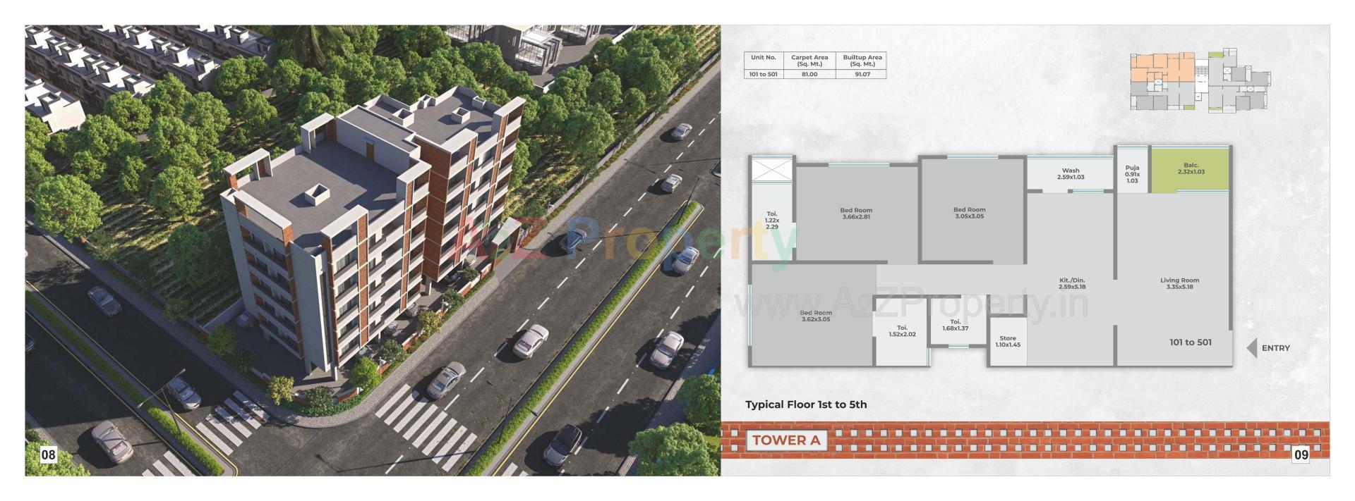 Layout of real estate project Suhrad Residency located at Sayajipura, Vadodara, Gujarat