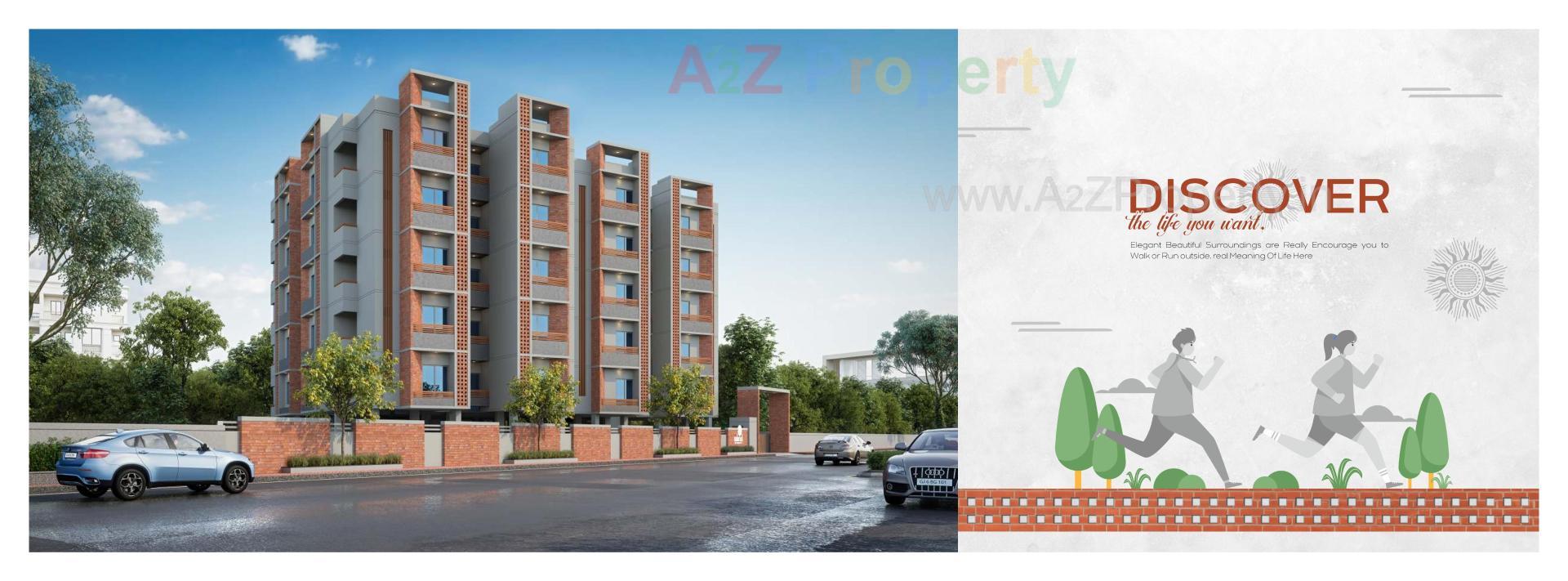 3D Elevation of real estate project Suhrad Residency located at Sayajipura, Vadodara, Gujarat