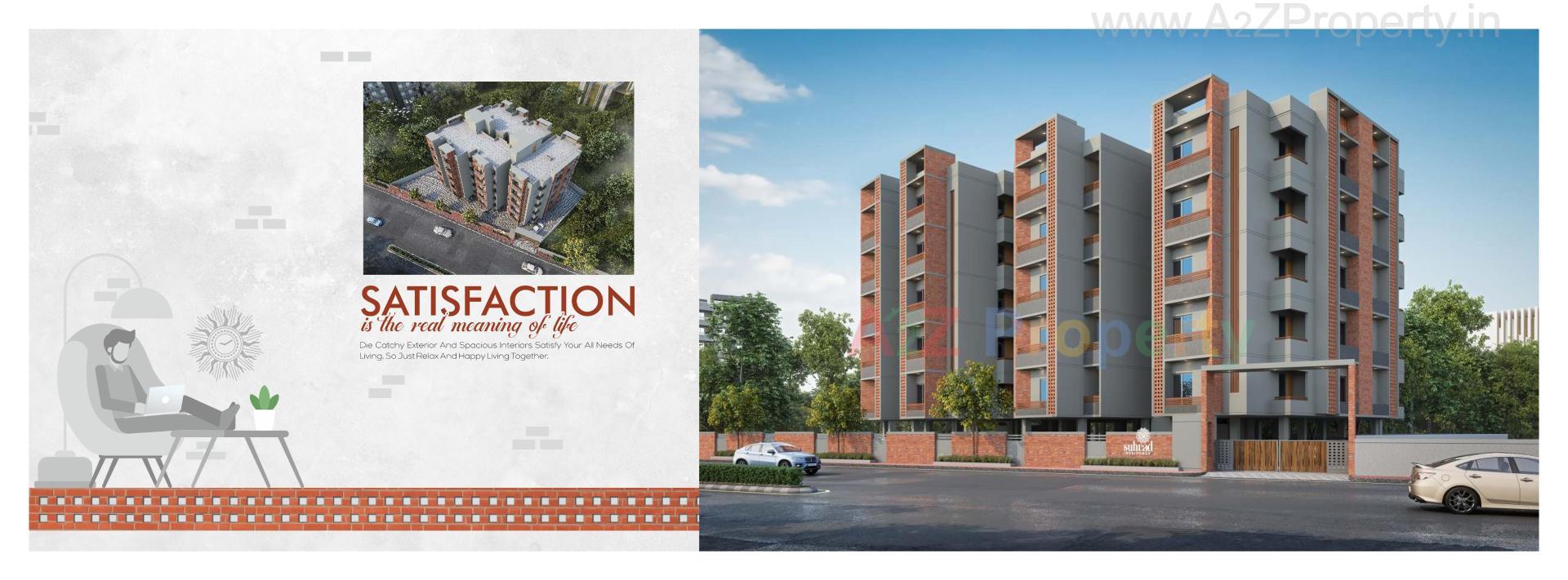 3D Elevation of real estate project Suhrad Residency located at Sayajipura, Vadodara, Gujarat