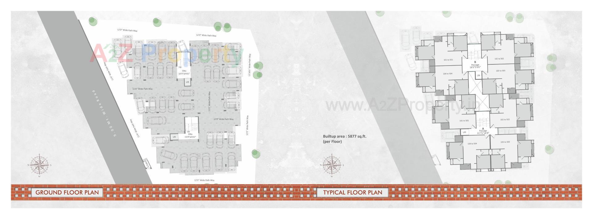 Layout of real estate project Suhrad Residency located at Sayajipura, Vadodara, Gujarat