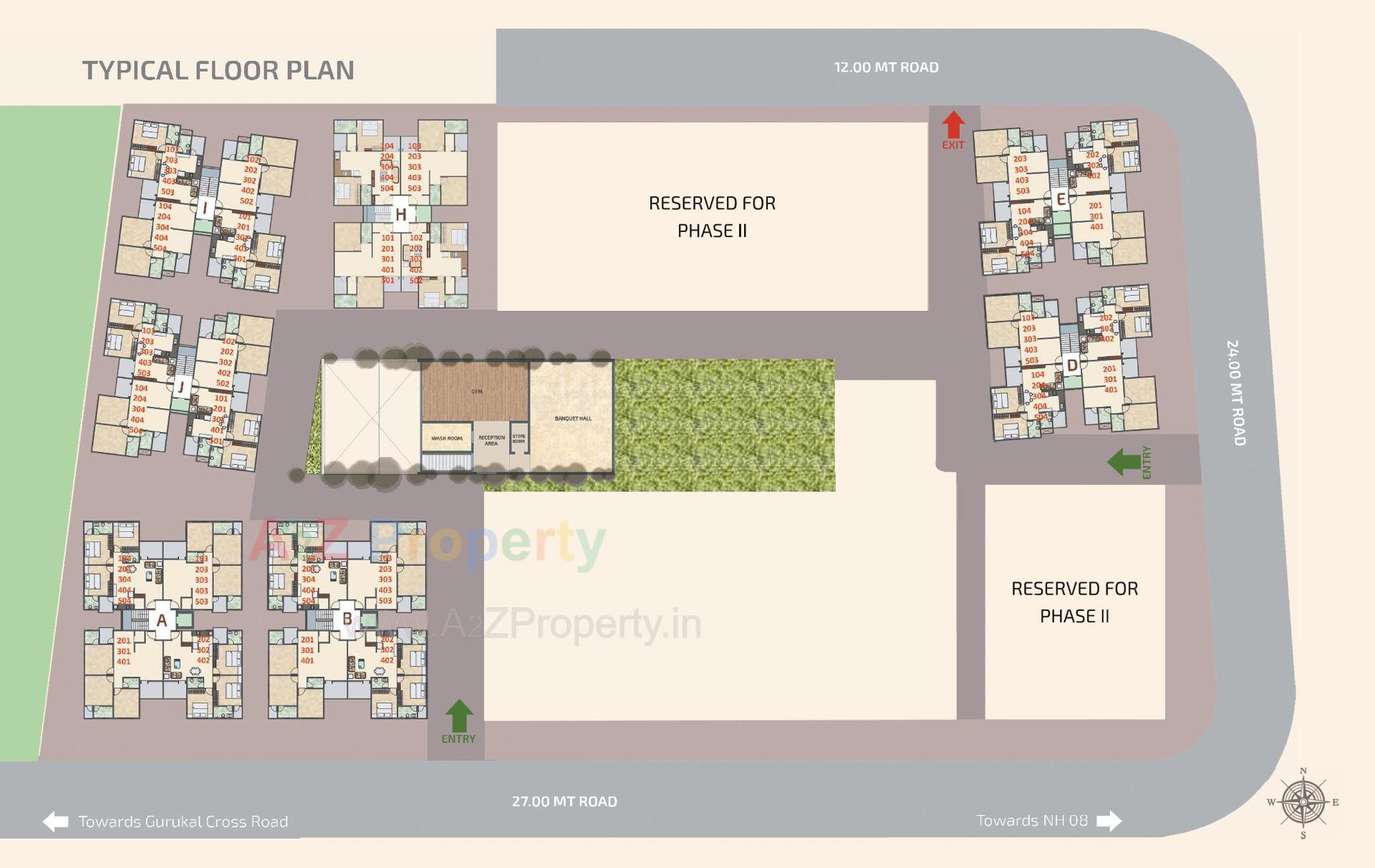 Layout of real estate project Sukhdham Signature () located at Vadodara, Vadodara, Gujarat