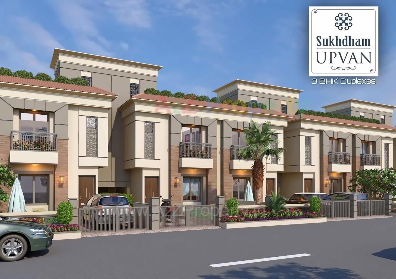 3D Elevation of real estate project Sukhdham Upvan located at Kapurai, Vadodara, Gujarat
