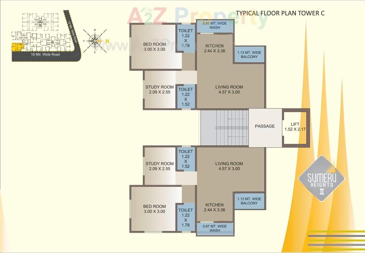 Layout of real estate project Sumeru Heights Ii located at Harni, Vadodara, Gujarat