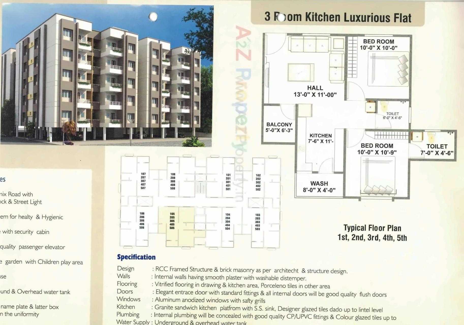 Layout of real estate project Sun Classic located at Kapurai, Vadodara, Gujarat