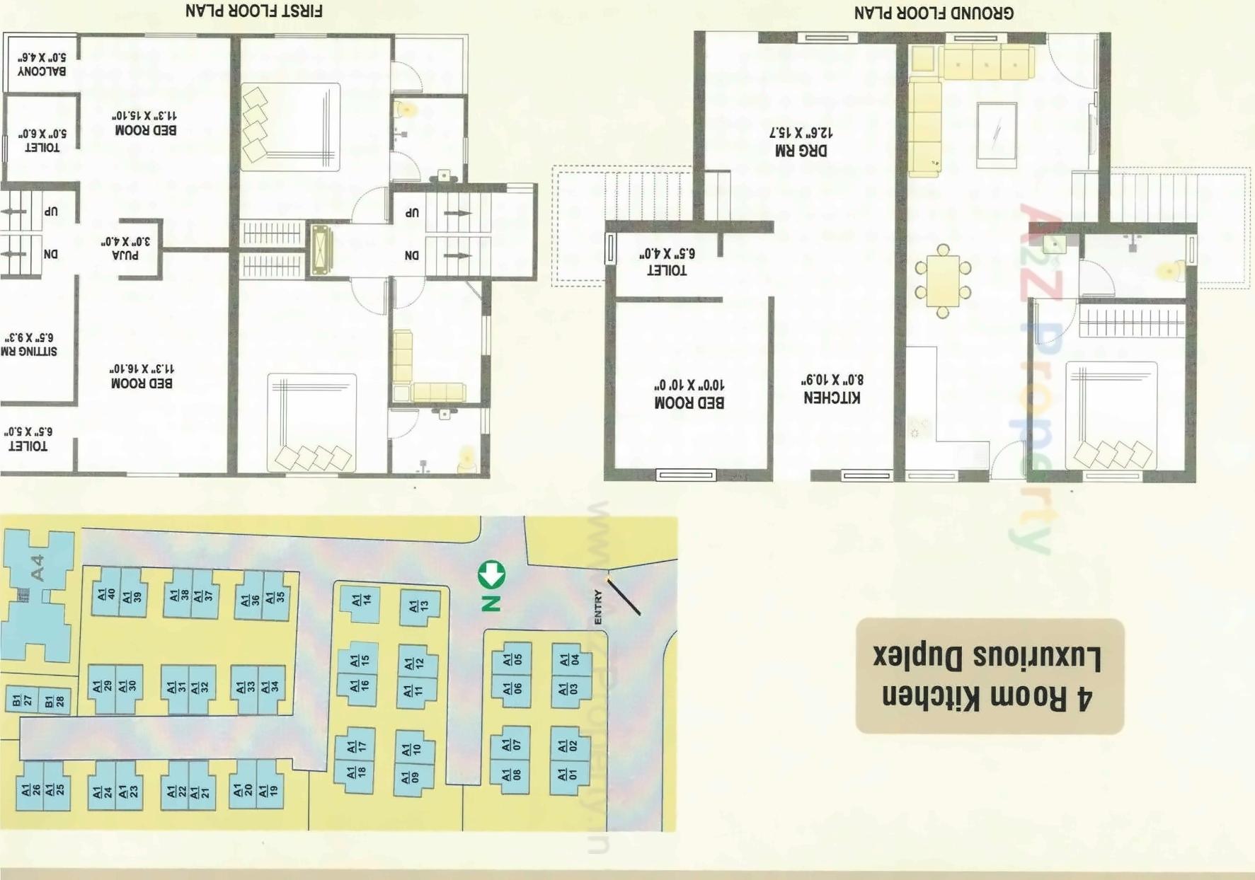 Layout of real estate project Sun Classic located at Kapurai, Vadodara, Gujarat