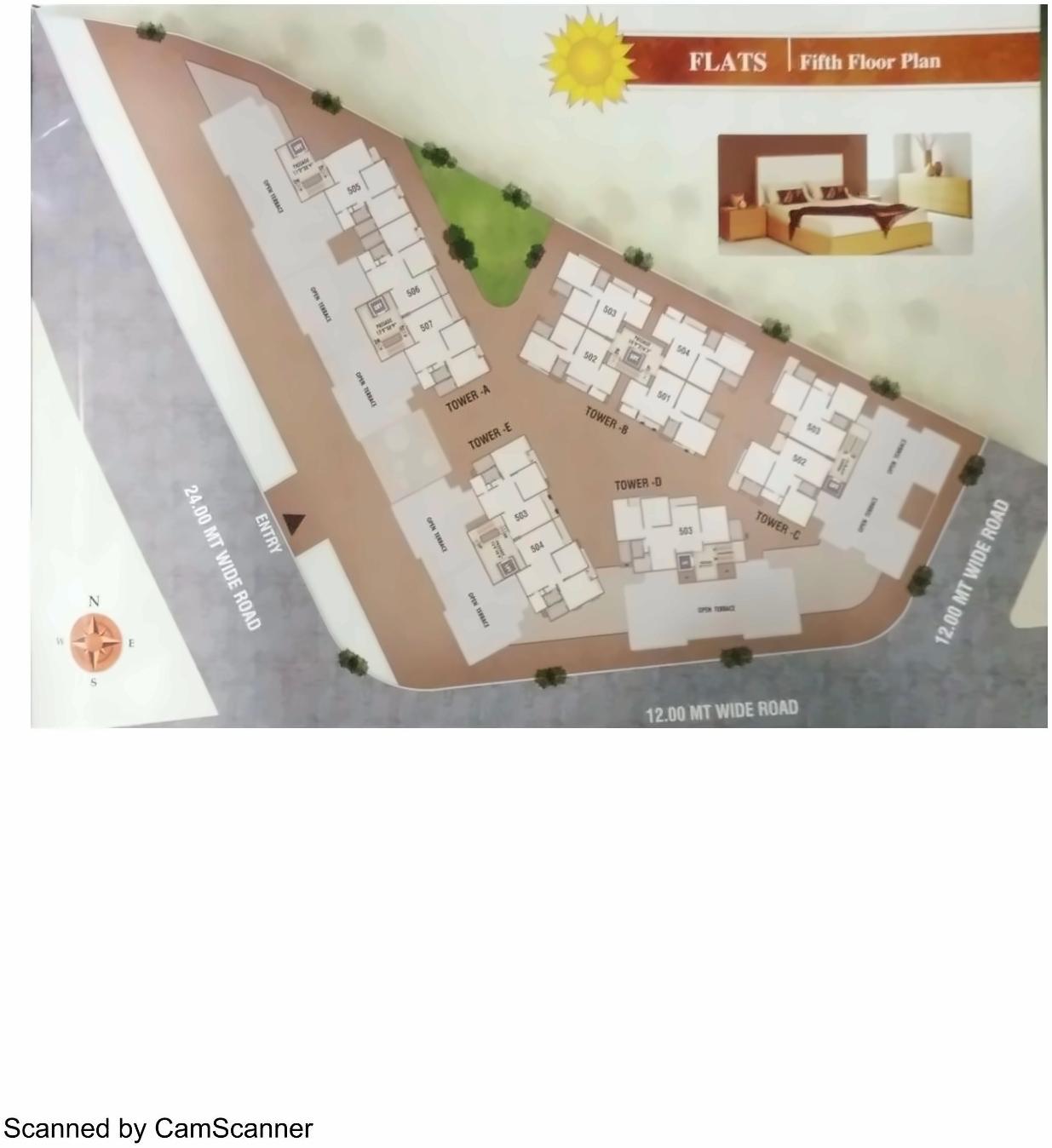 Layout of real estate project Sun Crest located at Tandalaja, Vadodara, Gujarat