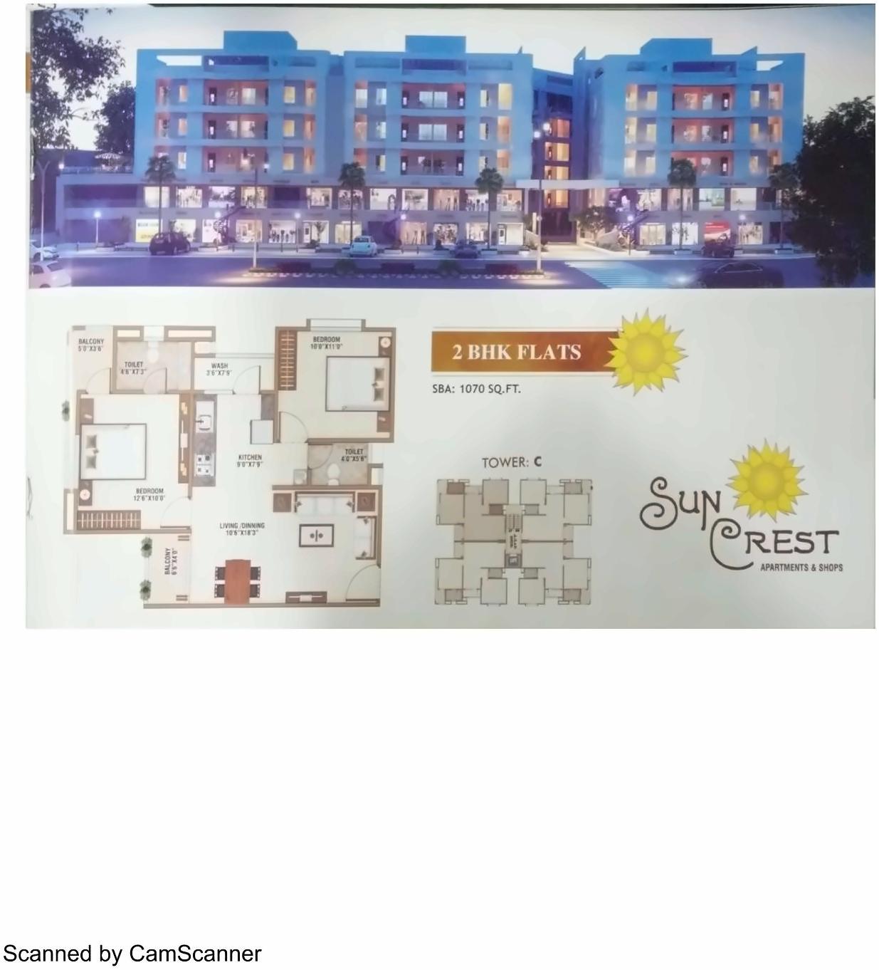Layout of real estate project Sun Crest located at Tandalaja, Vadodara, Gujarat
