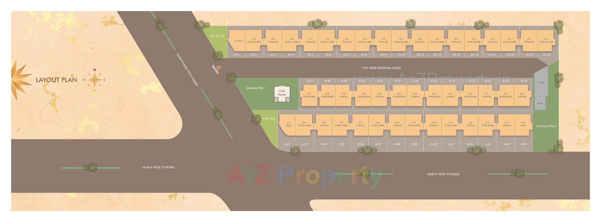 Layout of real estate project Suncrest located at Bil, Vadodara, Gujarat