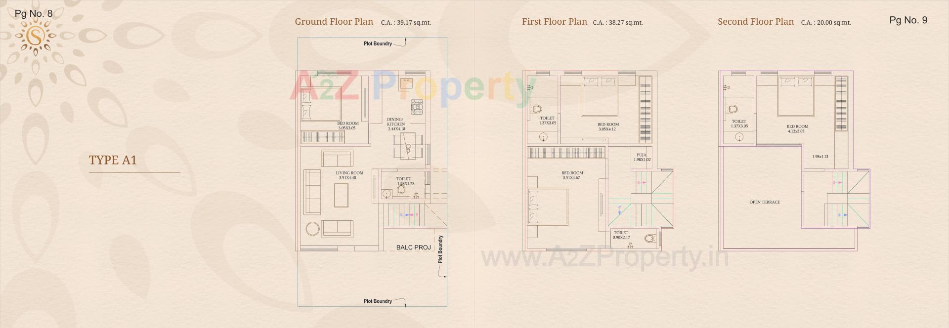 Layout of real estate project Sundar One Villa located at At Makarpura, Vadodara, Gujarat
