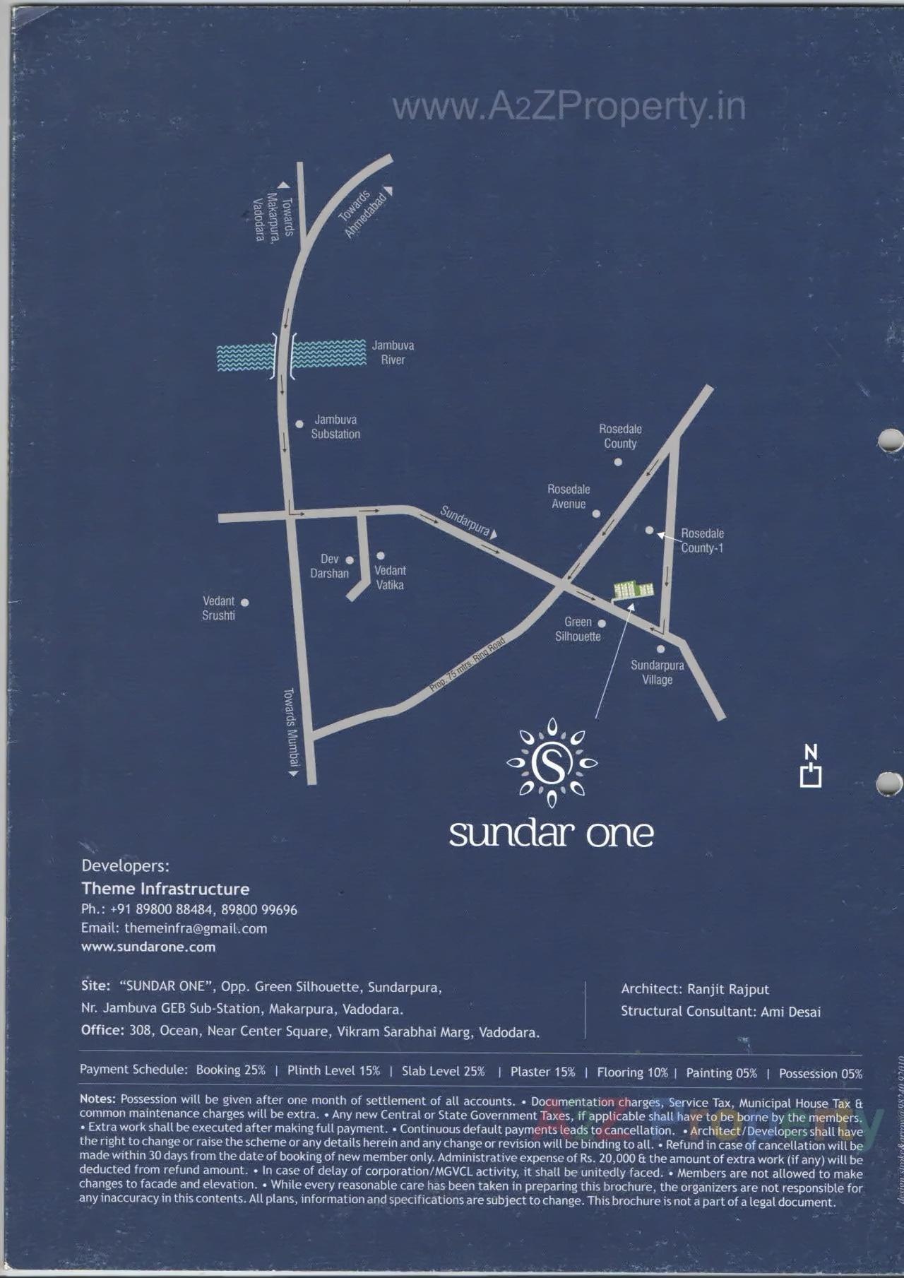  of real estate project Sundar One located at Sundarpura, Vadodara, Gujarat