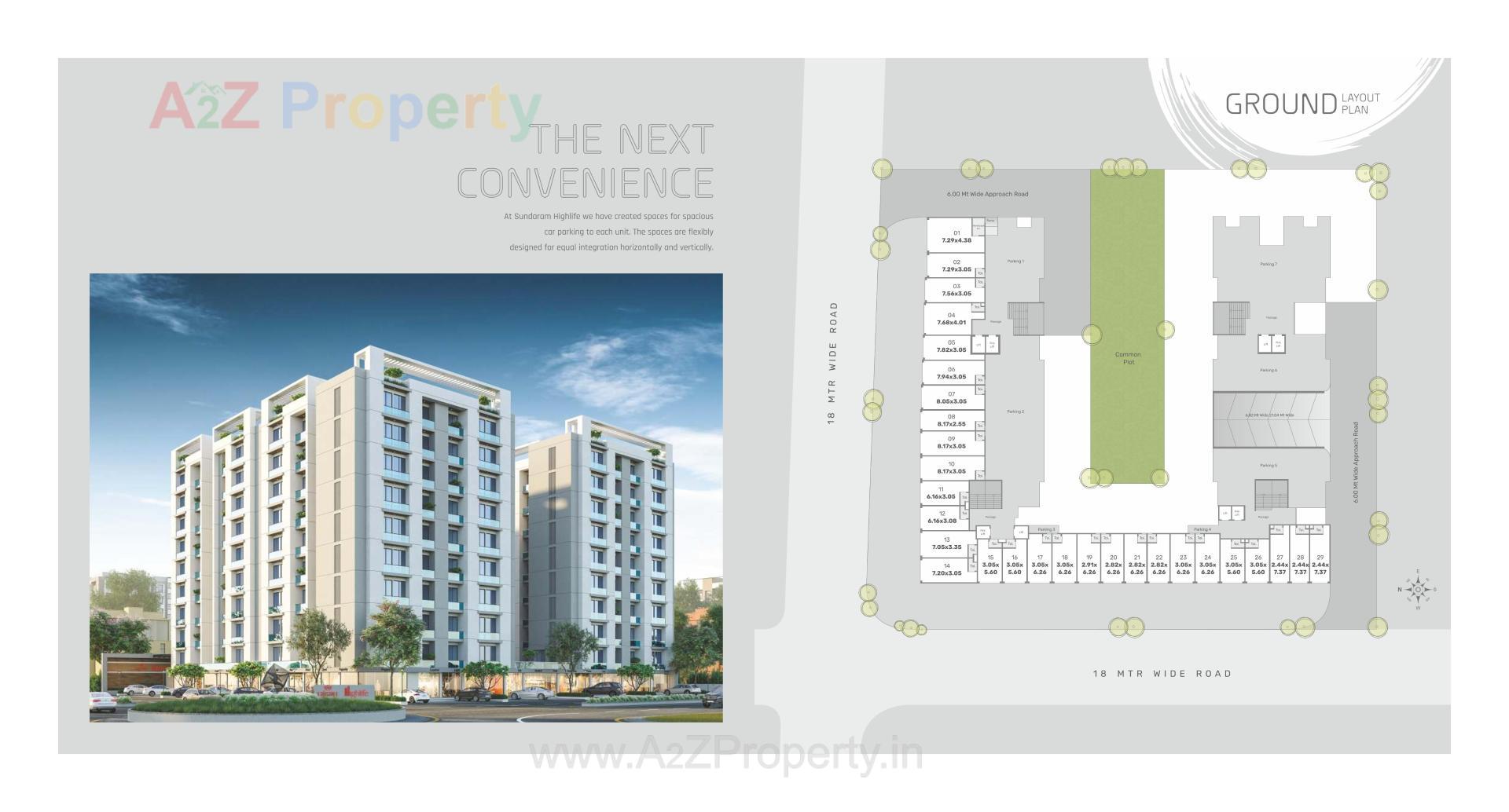 Layout of real estate project Sundaram Highlife located at Bapod, Vadodara, Gujarat