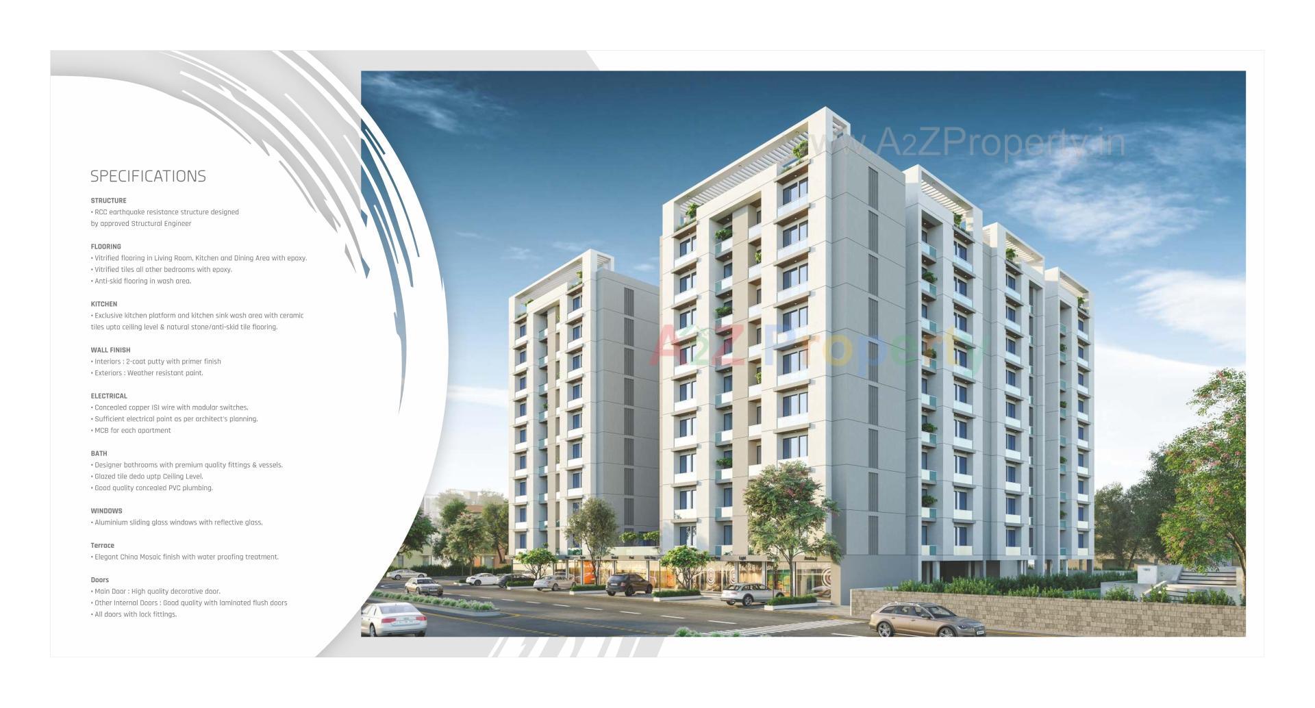 3D Elevation of real estate project Sundaram Highlife located at Bapod, Vadodara, Gujarat